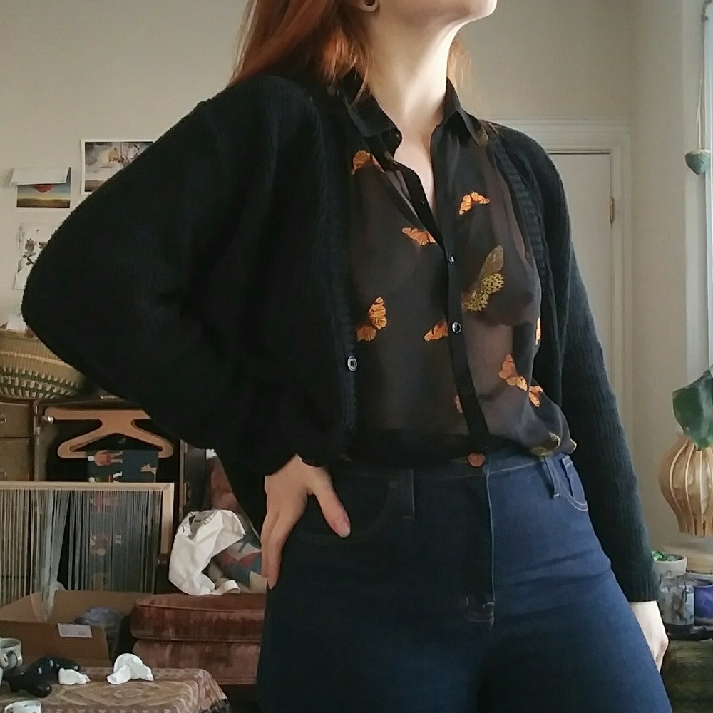 Sheer Sleeveless button up